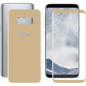 ENKAY Hat-Prins voorkant + achterkant voor Galaxy S8 PLUS / G9550 0 26 mm 9H oppervlaktehardheid 3D gebogen volledig scherm gebogen getemperd glas kleur scherm Protector(Gold)