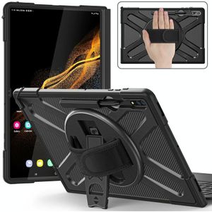 For Samsung Galaxy S8 Ultra / X900 Rotary Grab TPU + PC Tablet Case(Black)