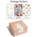 4 Packs 50 Sheets / Pack Green Leaf Rechthoekige Stickers Geschenkdoos Afdichtingstickers (A1)