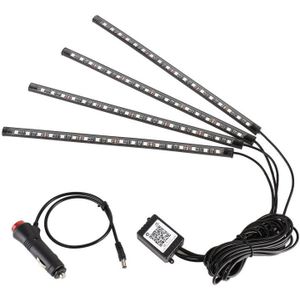 4 in 1 universele auto sigarettenaansteker 8-kleuren APP Control LED sfeer licht decoratieve lamp  met 18leds lampen kabel lengte: 1 5m