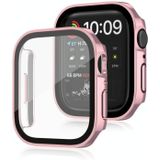 Leven waterdicht 2 in 1 pc-frame + beschermhoes van gehard glas voor Apple Watch Series 7 41 mm