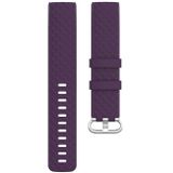 22mm Silver Color Buckle TPU Polsband horlogeband voor Fitbit Charge 4 / Charge 3 / Charge 3 SE (Donkerpaars)