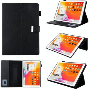 Voor iPad 5/6/7/8/9 Business stijl horizontale Flip lederen draagtas met houder & kaartsleuf & fotolijstjes & portemonnee & hand riem & slaap/Wake-up functie (zwart)