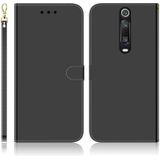 Voor Xiaomi Redmi K20/K20 Pro/mi 9T/mi 9T Pro gemiteerd spiegel oppervlak horizontale Flip lederen draagtas met houder & kaartsleuven & portemonnee & Lanyard (zwart)