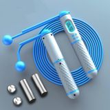 Touw / draadloze dual-use versie student examen oefening fitness slim tellen overslaan touw met belasting gewicht (wit blauw)