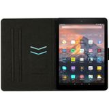 Voor Amazon Kindle Fire HD 7 2019/2017/2015 Stiksels Effen Kleur Smart Leather Tablet Case (Grijs)