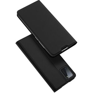 Voor Samsung Galaxy A41 DUX DUCIS Skin Pro Series Horizontale Flip PU + TPU Lederen case  met Holder & Card Slots(Zwart)