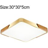 Wood Macaron LED Square Ceiling Lamp  3-Colors Light  Size:30cm(Gold)
