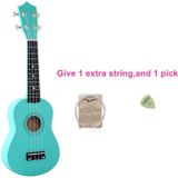 HM100 21 inch Basswood Ukulele kinderen verlichting muziekinstrument (mintgroen)