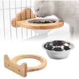Huisdieren vrij verstelbare opknoping Cage Bowl  Specificatie: Roestvrij stalen bowl cat head