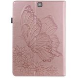 Voor Samsung Galaxy Tab S2 9.7 T810/T815 Big Butterfly Lederen Tablet Case (Rose Gold)