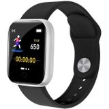 Y68 1 44 inch Smart Watch  ondersteunen hartslag bloeddruk bloed zuurstofbewaking (zilver zwart)