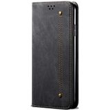 Voor Huawei nova Y90 4G/Geniet 50 Pro Denim Textuur Casual Stijl Horizontale Flip Lederen Telefoon Case (Zwart)