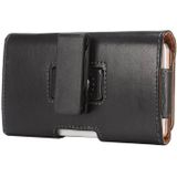 5.5 inch schapenvacht textuur universele draaibare horizontale stijl lederen draagtas met riem gat voor Galaxy Note 3 / Opmerking 2 / i9220(Black)