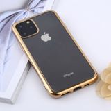 Transparante TPU anti-drop en waterdichte mobiele telefoon beschermende case voor iPhone XI (2019) (goud)