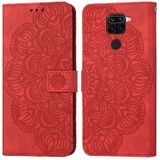 Voor Xiaomi Redmi Note 9 Mandala relif lederen telefoonhoesje