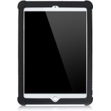 Voor iPad 6 (9.7 Universal) Tablet PC Siliconen beschermhoes met onzichtbare beugel(zwart)