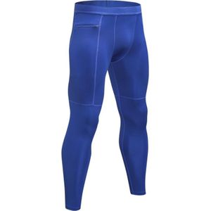 Zipper Pocket Fitness Running Training Zweet Wicking Quick Dry High Stretch Panty 's (kleur: blauwe maat: S)