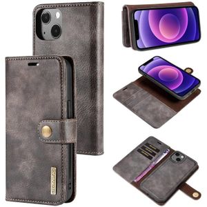 DG.ming Crazy Horse Texture Flip Afneembare Magnetische Lederen Case met Houder & Kaart Slots & Portemonnee voor iPhone 13