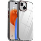 Voor iPhone 15 iPAKY MG-serie transparant PC+TPU telefoonhoesje (transparant zwart)