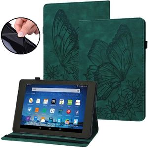 Voor Amazon Kindle Fire HD 8 2020 /8 plus grote vlinder relif Smart lederen tablethoes