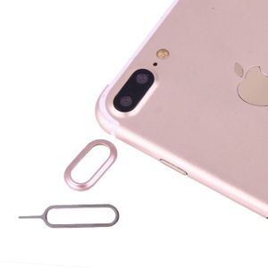 Voor de iPhone 7 Plus Camera Lens beschermende achterklep met naald (Rose Gold)