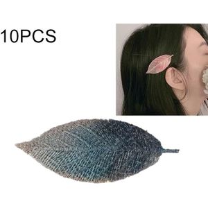 10 PCS Girls Fresh Gradient Leaf Hairpin BB Bangs Clips Haaraccessoires (Blauw)
