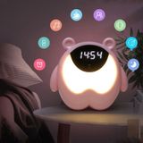 Creative Time Light Childrens Slaapkamer Smart Timer Bedside Wekker  Stijl: Zeven kleurenmodellen 3W (Roze)