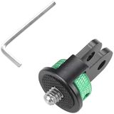 1/4 inch schroef verstelbare metalen actiecamera-adapter (groen zwart)