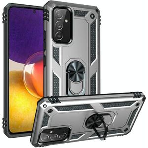 For Samsung Galaxy A82 5G Shockproof TPU + PC Protective Case with 360 Degree Rotating Holder(Silver)