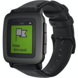 Voor Pebble Time Oil Wax lederen horlogeband