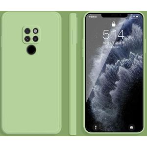 Voor Huawei Mate 20 Solid Color Imitation Liquid Silicone Straight Edge Dropproof Full Coverage Protective Case (Matcha Green)