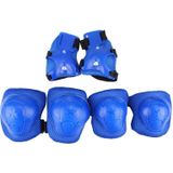 6 in 1 rolschaatsen knie & elleboog & pols Pads beschermende kleding Sets (donkerblauw)