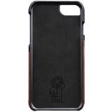 iPhone 6 Plus & 6s Plus Koeienhuid structuur PU leren back cover Hoesje met opbergruimte voor pinpassen (bruin)