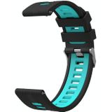 Voor Huawei Watch GT 3 42mm tweekleurige siliconen horlogeband (zwart blauw)