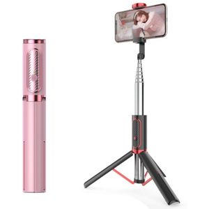 M18 draagbare Selfie stick afstandsbediening mobiele telefoon houder (roze)