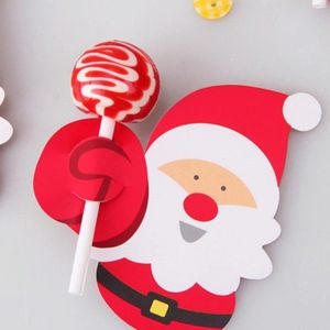 2 Packs Kerst Bakdecoratie Leuke Kerstman Penguin Lollipop Papieren Kaart (Oude Man)
