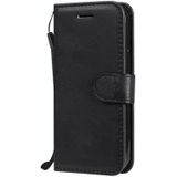 Pure Color Horizontal Flip Leather Case with Holder & Card Slots & Wallet & Lanyard For iPhone 13 mini(Black)