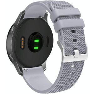 22mm pockmarked zilveren gesp siliconen horlogeband voor Huawei horloge / Samsung Galaxy horloge