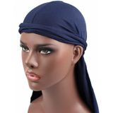 Mannelijke straat basketbal hoofddoek hip hop elastische lange staart hoed (marineblauw)