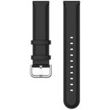 Voor Huawei Watch GT 2e 22mm lederen band met ronde staart gesp (Zwart)