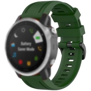 Voor Garmin Fenix 6S 20mm Quick Release Officile Texture Polsband Watchband met Plastic Button (Army Green)