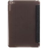 Zijde textuur horizontale Flip lederen draagtas met drie-vouwen houder voor iPad mini 4(Black)