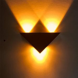 9W LED driehoek wandlamp interieur gang gangpad lichten (geel licht)