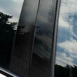 Auto Carbon Fiber B Pillar Decoratieve Sticker voor BMW E60 2004-2010  Links en Right Drive Universal