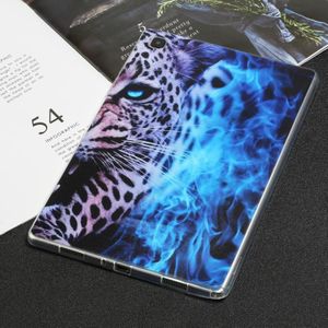 Voor Samsung Galaxy Tab A7 10.4 2020 Painted TPU Tablet Case (Blue Leopard)