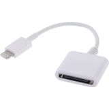 30 Pin vrouwtje naar mannetje Sync Data Kabel Adapter voor iPhone 6 / 6S & 6 Plus / 6S Plus  iPhone 5  iPad mini 1 / 2 / 3  iTouch 5  Lengte: 14cm wit