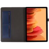 Voor Samsung Galaxy Tab A7 (2020) Crazy Horse Texture Horizontale Flip Lederen case met 2-vouwbare Houder & Kaartsleuf (Donkerblauw)