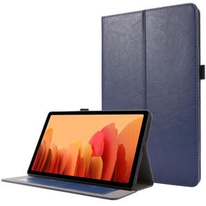 Voor Samsung Galaxy Tab A7 (2020) Crazy Horse Texture Horizontale Flip Lederen case met 2-vouwbare Houder & Kaartsleuf (Donkerblauw)