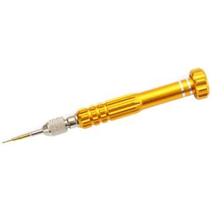 JF-6688 5 in 1 metalen multifunctionele Pen stijl-Schroevendraaierset voor telefoon Repair(Gold)